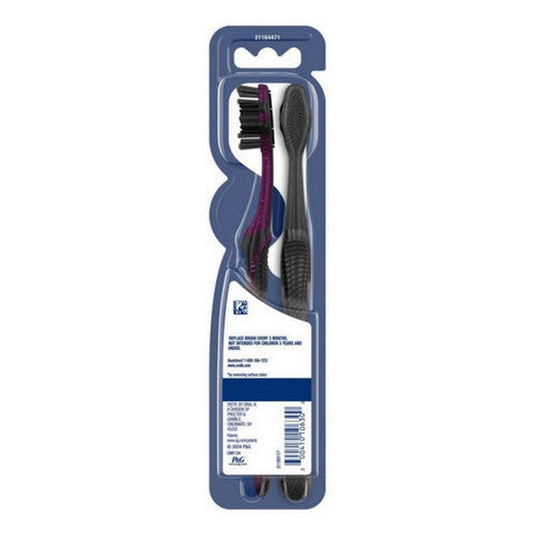 Oral-B, Charcoal Toothbrush Whitening Clean Medium, 2 Count Oral-B