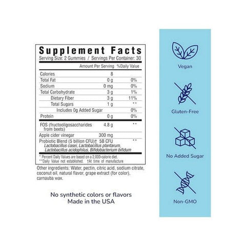Her Own, Probiotic Light And Clean Natural Berry, 60 Gummies