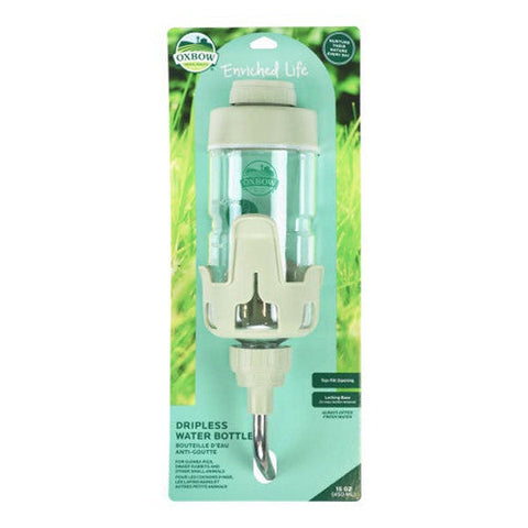 Enriched Life Dripless Water Bottle Off White 1 Count / 15 Oz by Oxbow Animal Health