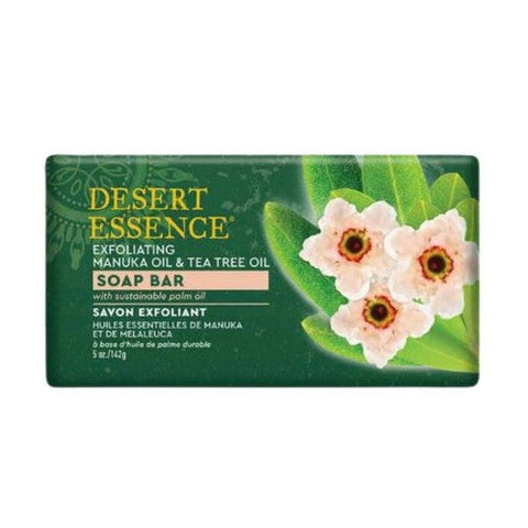 Desert Essence, Manuka & Tea Tree Oil Exfoliating Soap Bar, 5 Oz Desert Essence