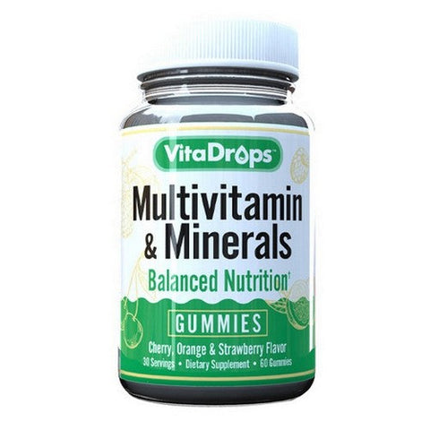 Vitadrops, VitaDrops Multivitamin & Minerals, 60 Gummies Vitadrops
