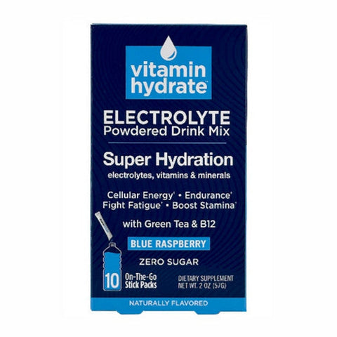 Vitamin Hydrate, Electrolyte Drink Mix Blue Raspberry, 2 Oz Vitamin Hydrate