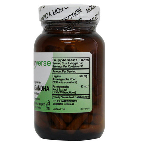 Naturverse, Ashwagandha Powder Capsules, 90 VegCaps Naturverse