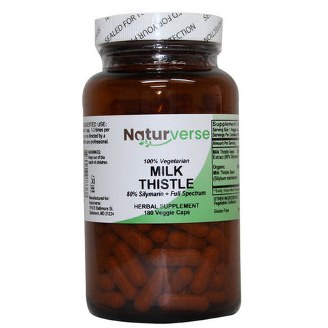 Naturverse, Milk Thistle Powder Capsules Standardized, 180 VegCaps Naturverse