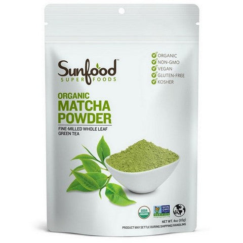 Sunfood Superfoods, Matcha Green Tea Powder, 4 Oz Sunfood Superfoods