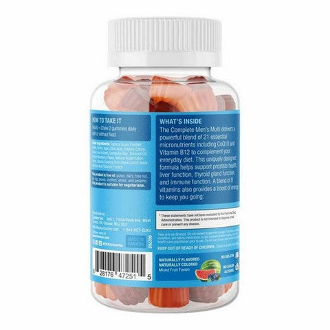 SUKU Vitamins, The Complete Mens Multi Gummy Vitamins Mixed Fruit Passion, 60 Gummies SUKU Vitamins