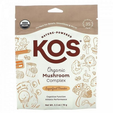 Kos, Organic Mushroom Complex Powder, 2.5 Oz Kos