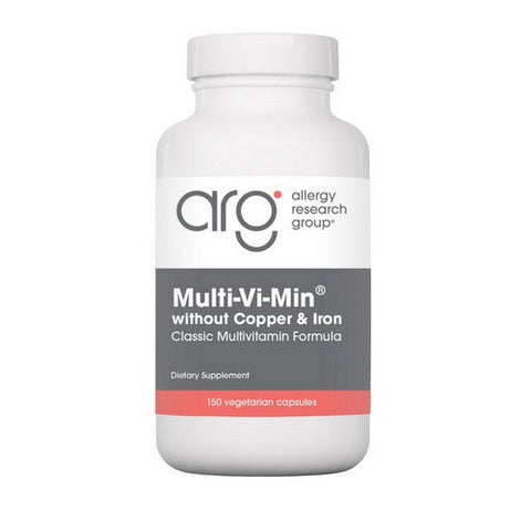 Nutricology/ Allergy Research Group, Multi-Vi-Min Without Copper And Iron, 150 Veg Caps Nutricology/ Allergy Research Group