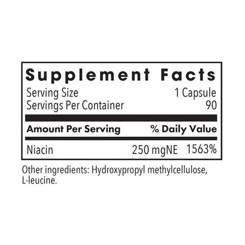Nutricology/ Allergy Research Group, Niacin Vitamin B3, 90 Veg Caps Nutricology/ Allergy Research Group