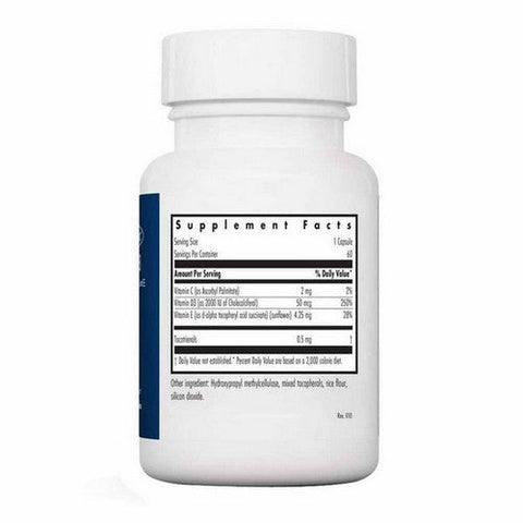 Nutricology/ Allergy Research Group, Super Vitamin D3 Cholecalciferol With C and E, 60 Veg Caps Nutricology/ Allergy Research Group