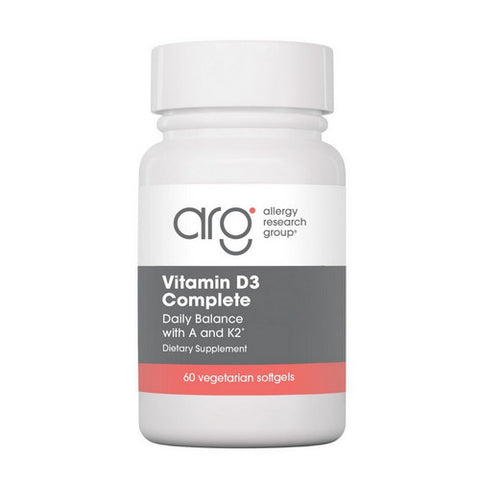 Nutricology/ Allergy Research Group, Vitamin D3 Complete Daily Balance with A and K2, 60 Softgels Nutricology/ Allergy Research Group