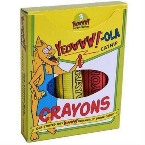 Yeowww!-Ola Catnip Crayons 3 Count by Duckyworld Products