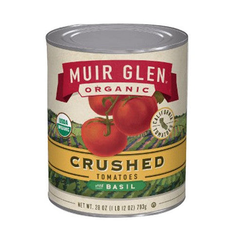 Muir Glen, Organic Crushed Tomatoes With Basil, 28 Oz (Case Of 12) Muir Glen