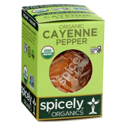 Spicely Organics, Organic Cayenne Pepper, 0.45 Oz (Case Of 6) Spicely Organics