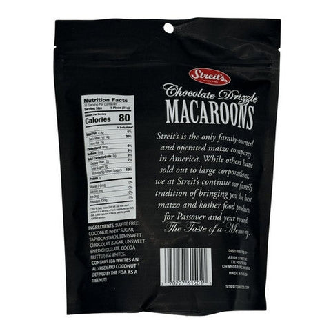 Streits, Macaroons Chocolate Drizzle, 8 Oz (Case Of 12) Streits