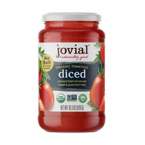 Jovial, Organic Italian Diced Tomatoes, 18.3 Oz(Case Of 6) Jovial