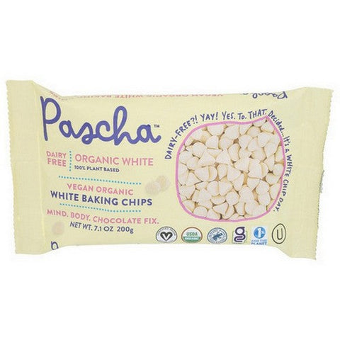 Pascha, Organic White Baking Chips with Rice Powder, 7 Oz(Case Of 8) Pascha
