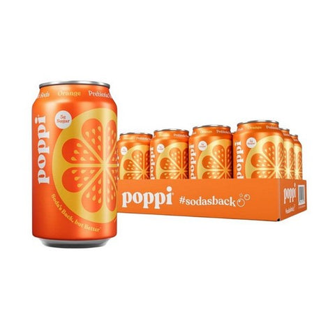 Poppi, Prebiotic Soda Orange, 12 Oz(Case Of 12) Poppi