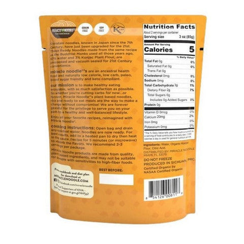 Miracle Noodle, Organic Angel Hair Noodles, 7 Oz(Case Of 6) Miracle Noodle