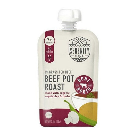 Serenity Kids, Beef Pot Roast With Bone Broth Toddler, 3.5 Oz(Case Of 6) Serenity Kids