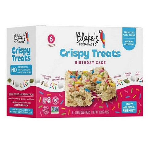 Blakes Seed Based, Crispy Treats Birthday Cake, 4.68 Oz(Case Of 6) Blakes Seed Based