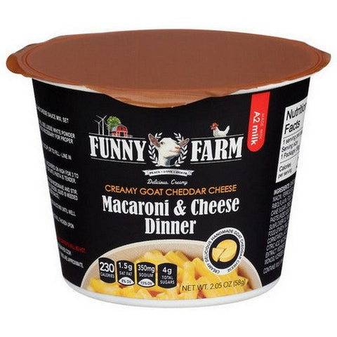 Funny Farm, Goat Yellow Cheddar Macaroni And Cheese, 2.05 Oz(Case Of 10) Funny Farm
