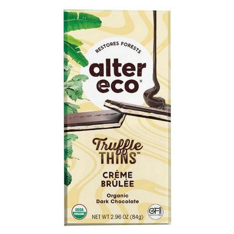 Alter Eco, Truffle Thins Creme Brulee, 2.96 Oz(Case Of 12) Alter Eco