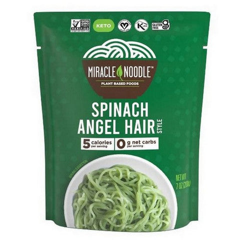 Miracle Noodle, Spinach Angel Hair Style, 7 Oz(Case Of 6) Miracle Noodle