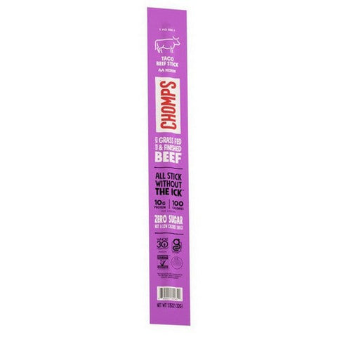 Chomps, Beef Taco stick, 1.15 Oz(Case Of 24) Chomps