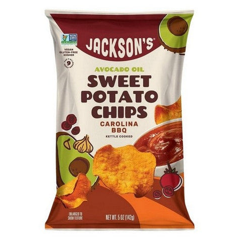 Jacksons Chips, Sweet Potato Chips Coconut Oil Carolina BBQ, 5 Oz (Case Of 12) Jacksons Chips