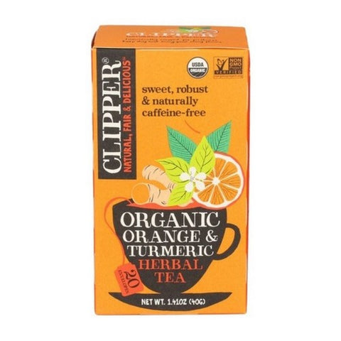 Clipper, Organic Orange And Turmeric Herbal Tea, 1.41 Oz (Case Of 6) Clipper