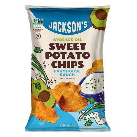 Jacksons Chips, Potato Chips Coconut Oil Farmhouse Ranch, 5 Oz (Case Of 12) Jacksons Chips