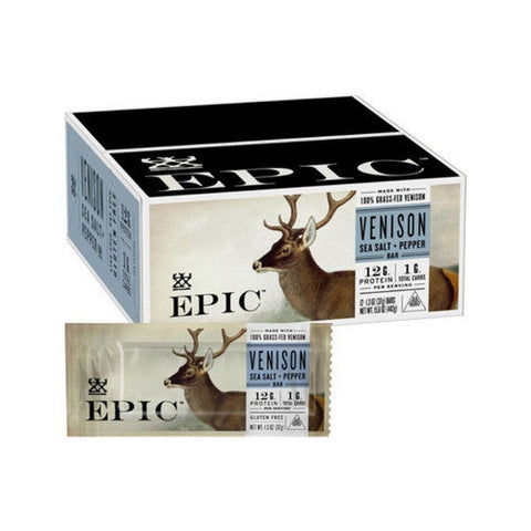 Epic Provisions, Sea Salt & Pepper Venison Bar, 1.3 Oz(Case Of 12) Epic Provisions