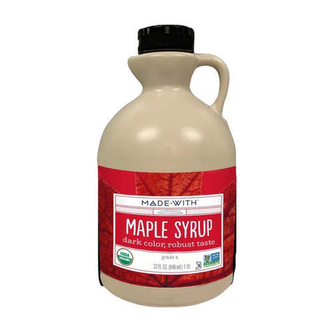 Made With, All Natural Organic Maple Syrup, 32 Oz(Case Of 6) Made With