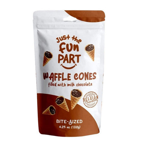 Just The Fun Part, Waffle Cones Filled With Milk Chocolate Mini, 4.23 Oz(Case Of 6) Just The Fun Part