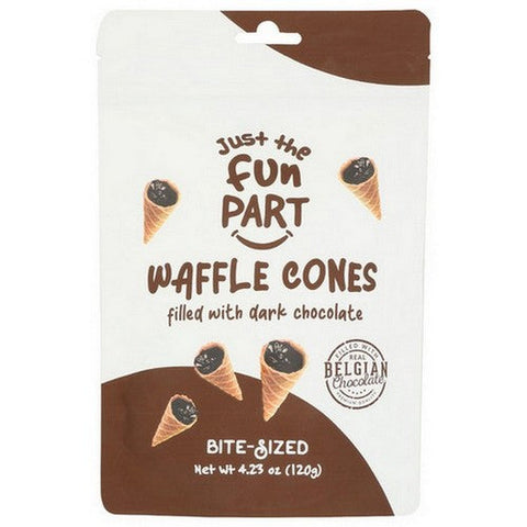 Just The Fun Part, Waffle Cones Filled With Dark Chocolate Mini, 4.23 Oz(Case Of 6) Just The Fun Part