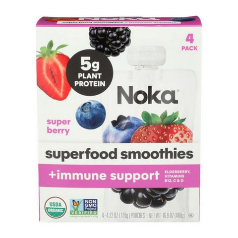 Noka, Super Berry Superfood Smoothie Immunity Boost, 16.9 Oz(Case Of 6) Noka