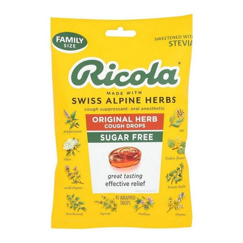 Ricola, Original Herb Cough Drops Sugar Free, 45 Count(Case Of 3) Ricola