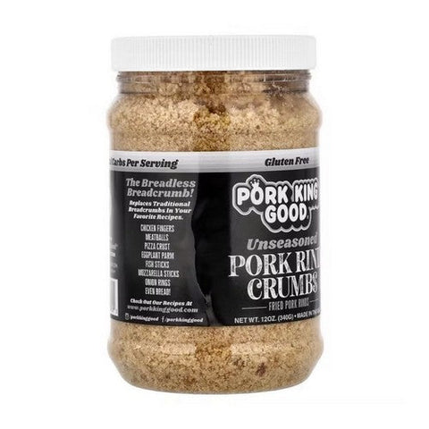 Pork King Good, Pork Rind Crumbs Unseasoned, 12 Oz(Case Of 6) Pork King Good