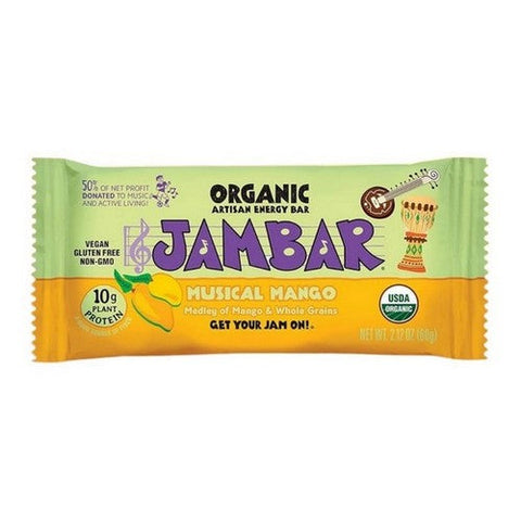 Jambar, Organic Musical Mango Bar, 2.12 Oz(Case Of 12) Jambar