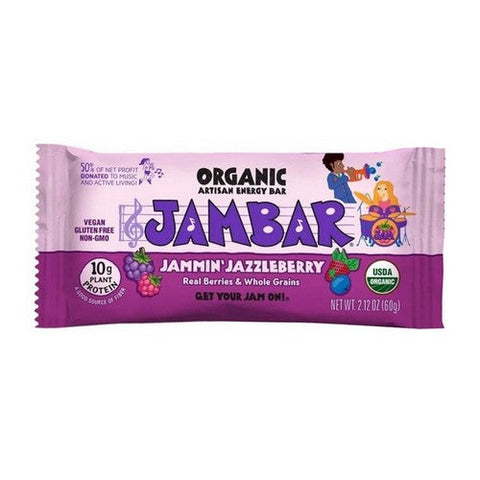 Jambar, Organic Jammin Jazzleberry Bar, 2.12 Oz(Case Of 12) Jambar