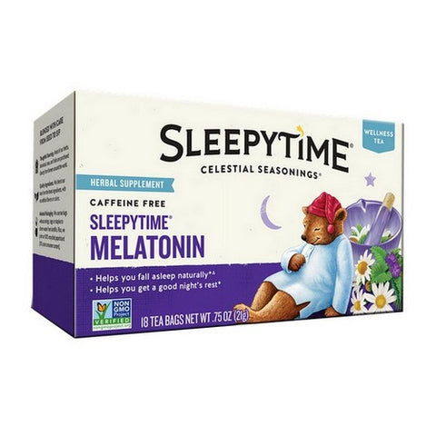 Celestial Seasonings, Sleepytime Melatonin Tea, 18 Bags(Case Of 6) Celestial Seasonings