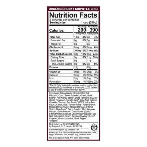 Plantstrong, Chili Chipotle Chunky, 16.9 Oz(Case Of 6)