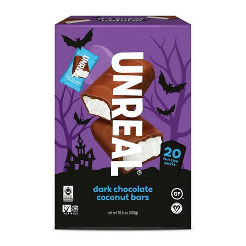 Unreal, Halloween Dark Chocolate Coconut Bars, 10.6 Oz(Case Of 9) Unreal