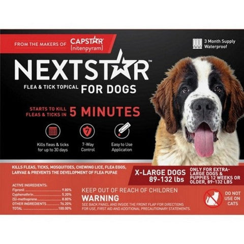 Delightibles, Flea & Tick Topical Treatment For X-Large Dogs 89-132 Lbs, 3 Count Delightibles