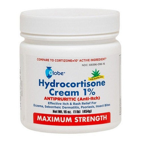 Globe, Hydrocortisone Cream 1%, 16 Oz Globe