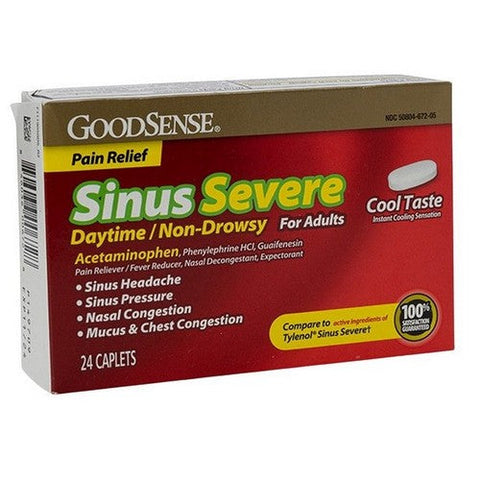 Perrigo Direct, Sinus Congestion Plus Pain Severe, 24 Caps Perrigo Direct