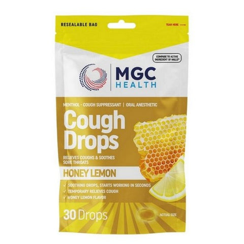 Mgc Health, Cough Drops Honey Lemon, 30 Drops Mgc Health