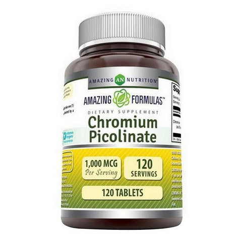 Amazing Nutrition, Amazing Formulas Chromium Picolinate, 120 Tabs Amazing Nutrition