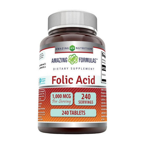 Amazing Nutrition, Amazing Formulas Folic Acid, 240 Tabs Amazing Nutrition